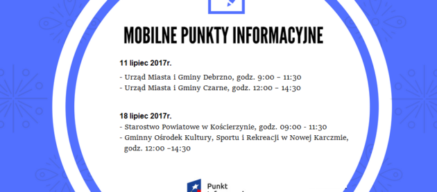 Mobilne Punkty Informacyjne – lipiec 2017